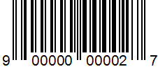 Coupon barcode 900000000027
