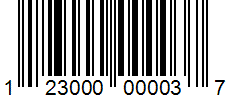 Coupon barcode 123000000037