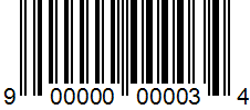 Coupon barcode 900000000034